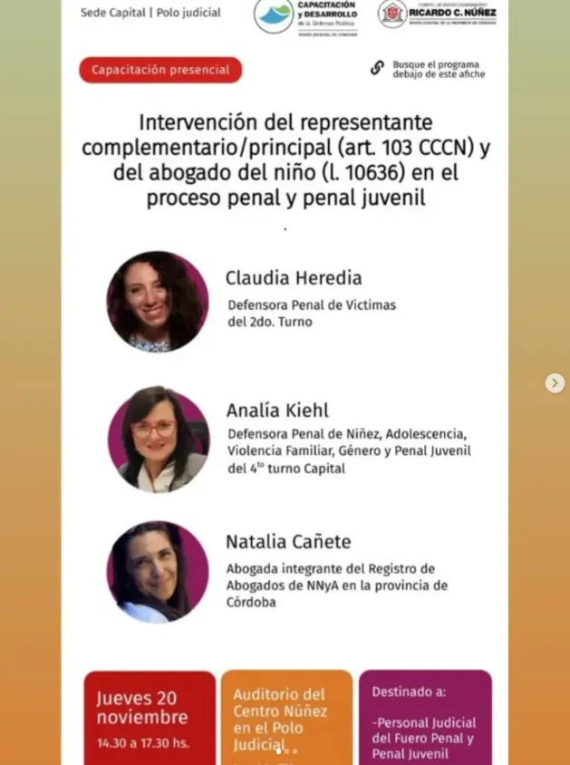Flyer capacitación Centro Núñez